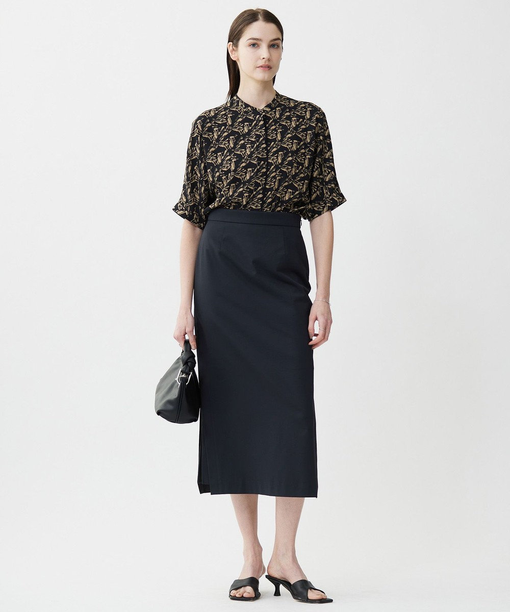 ICB 【洗える】シェルタリングドライサテン タイトスカート 