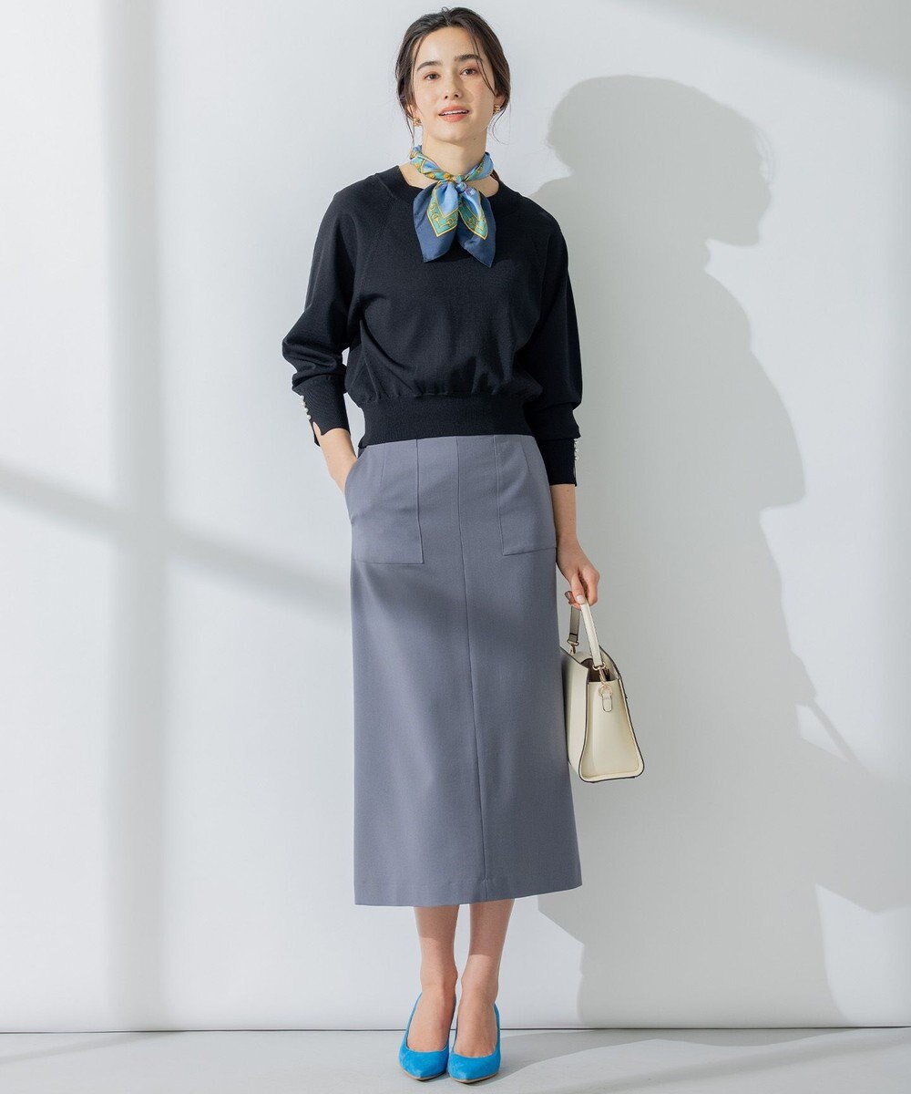 組曲 【洗える・ウエストゴム仕様】2WAYストレッチ スカート 