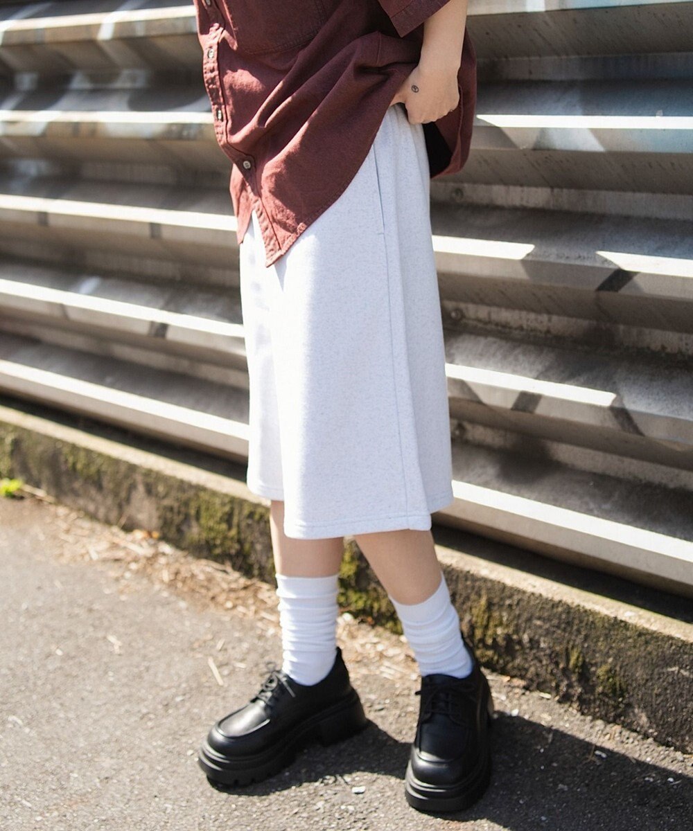 WEGO 【ユニセックス着用ITEM/SMサイズ展開/ウエストゴム】スウェットバギーショーツ 