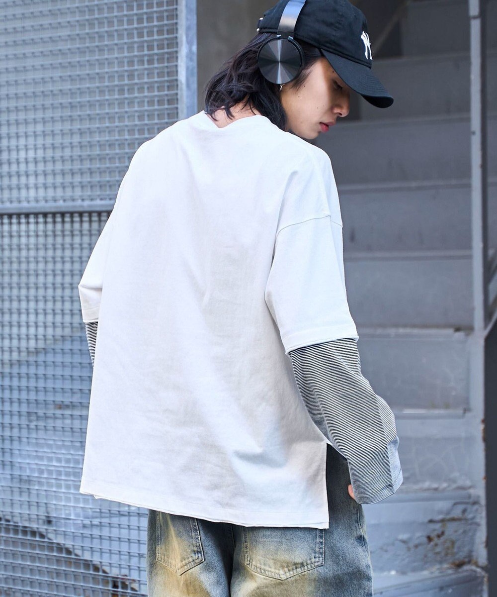 WEGO フェイクレイヤードグラフィックT（LS） 