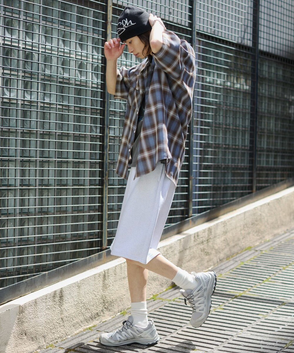 WEGO 【ユニセックス着用ITEM/SMサイズ展開/ウエストゴム】スウェットバギーショーツ 