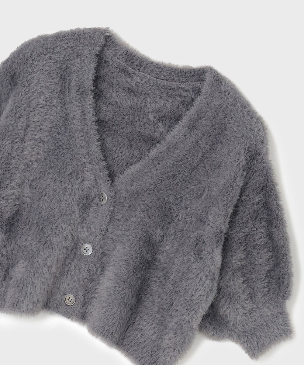 GRACE CONTINENTAL フェザースリーブニットカーディガン 