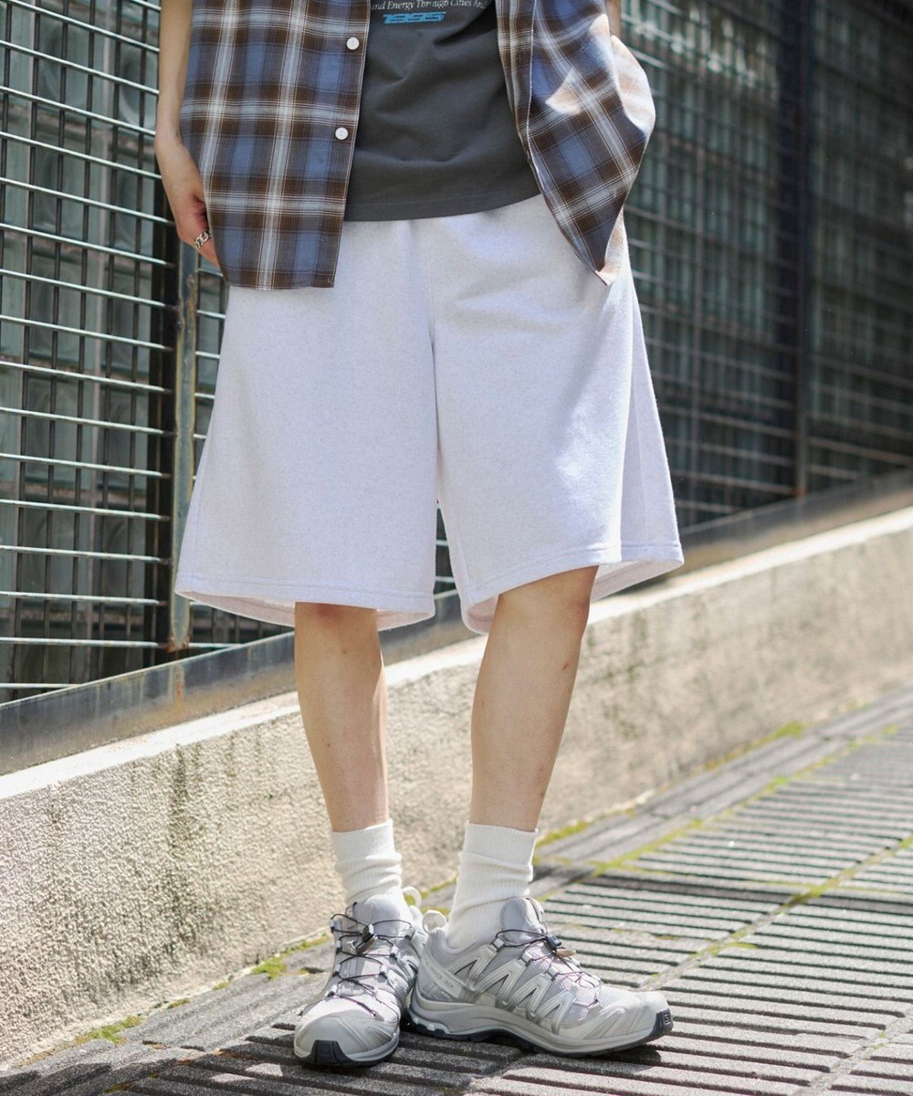 WEGO 【ユニセックス着用ITEM/SMサイズ展開/ウエストゴム】スウェットバギーショーツ 