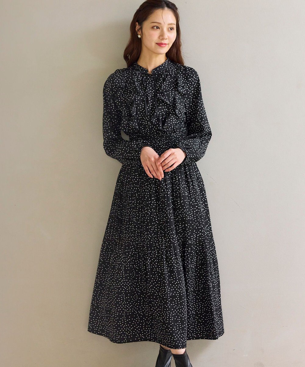 Feroux ウエストシャーリングラッフル ワンピース 