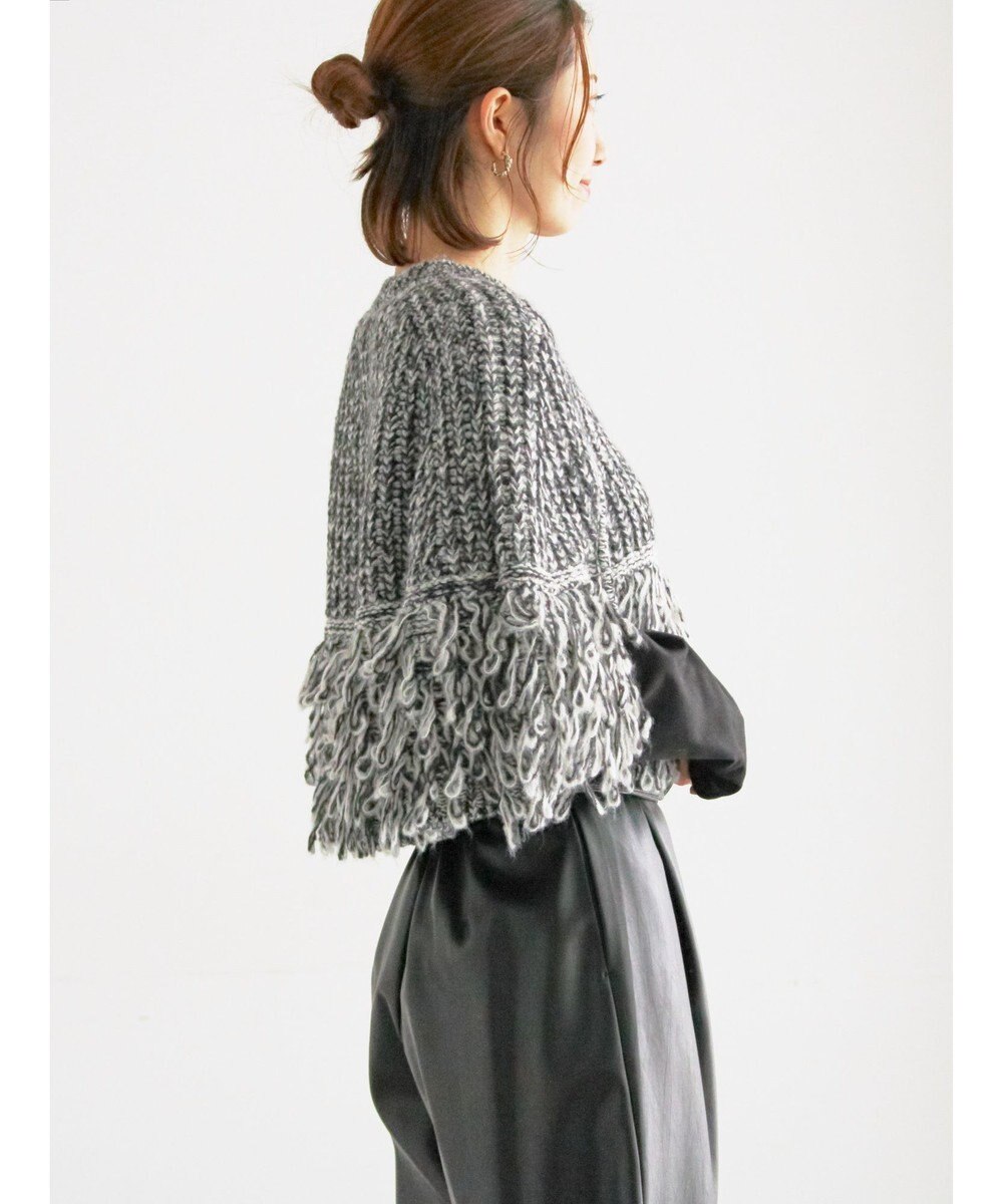 Te chichi ループ編みポンチョ 