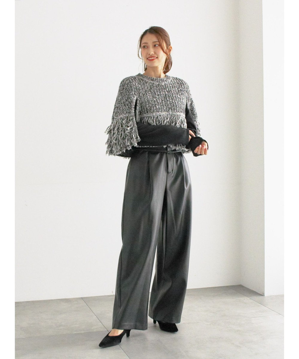 Te chichi ループ編みポンチョ 