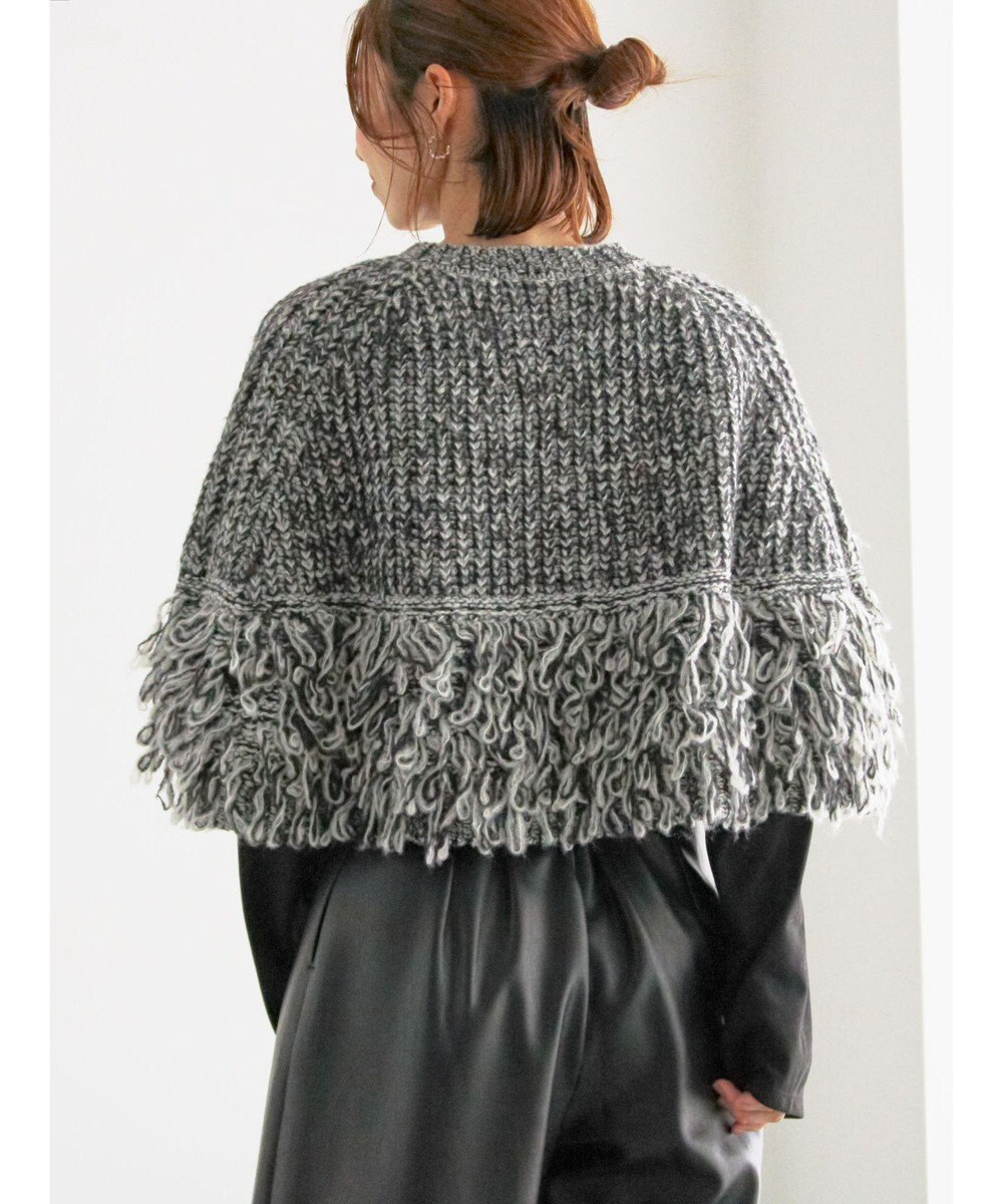 Te chichi ループ編みポンチョ 