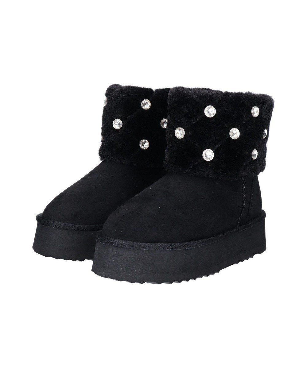 Bridget Birkin 【Bridget Birkin】キルティングビジュームートンブーツ 