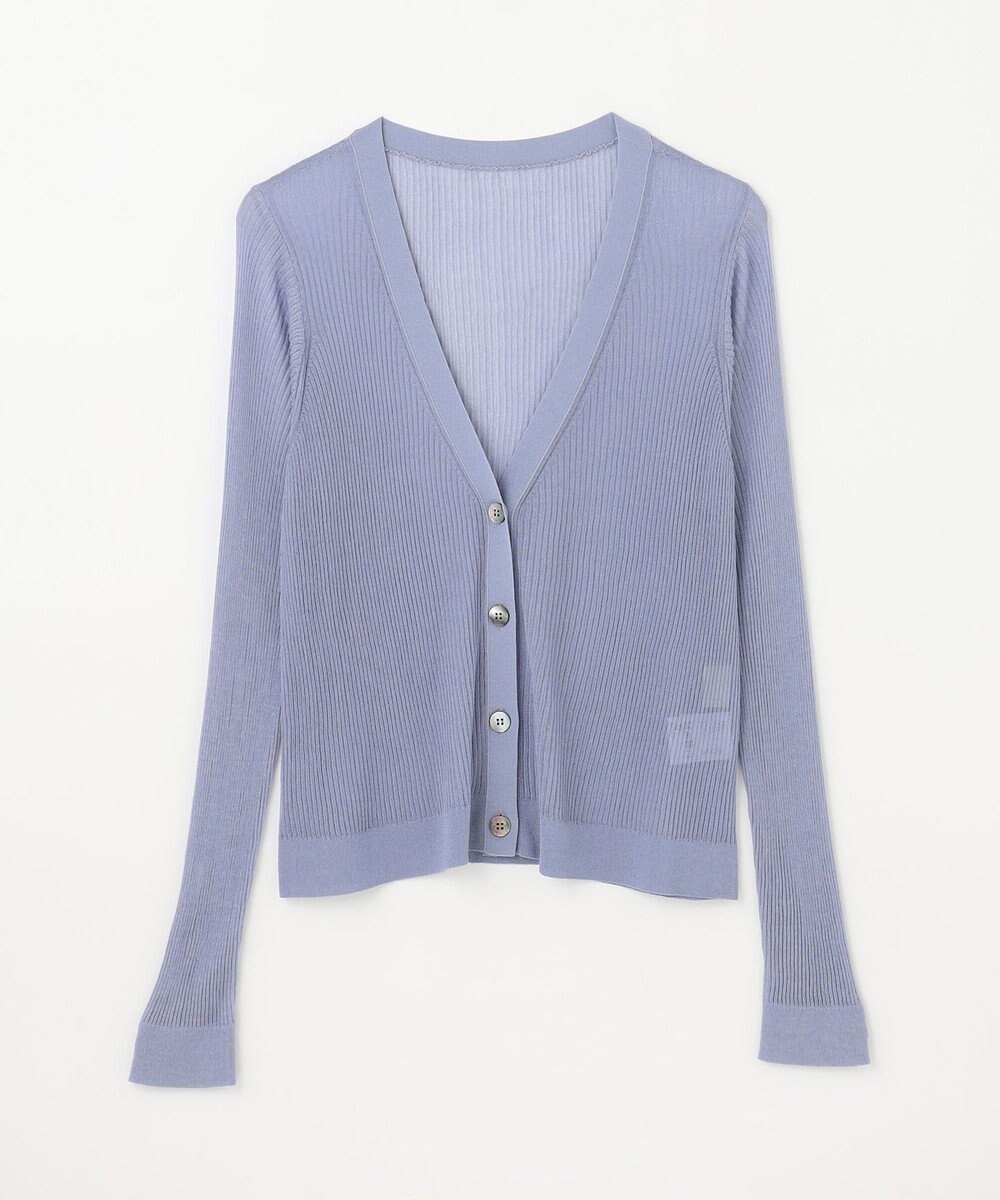 GRACE CONTINENTAL リブシアーニットカーディガン 