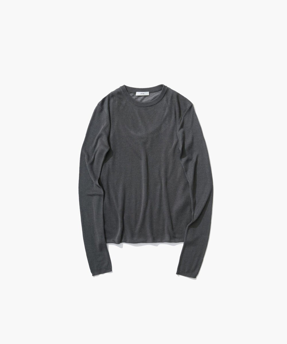 ATON TENCEL SILK CIRCULER RIB | クルー＆タンクレイヤード 