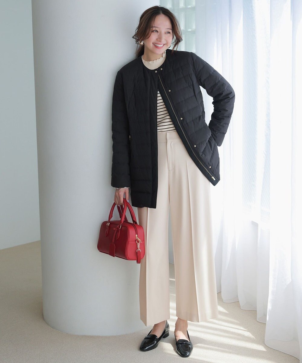 ANY SIS S 【2WAY】ノーカラーミドル ダウン 