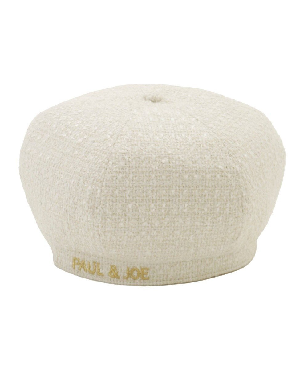 MOONBAT PAUL & JOE ACCESSOIRES ロゴ刺繍ツイードベレー 