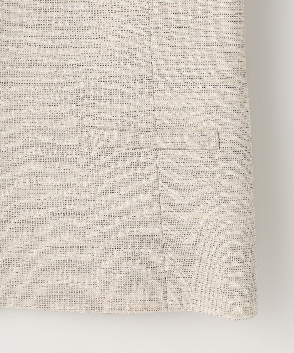 J.PRESS LADIES ライトツイードストレッチ ノーカラー ジャケット 