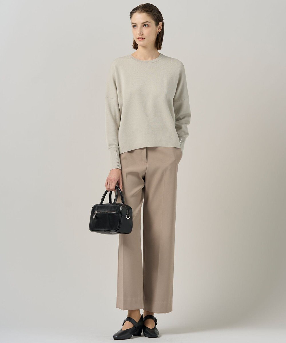 ICB 【洗える】 シルキーウールダブルフェイス ニットプルオーバー 