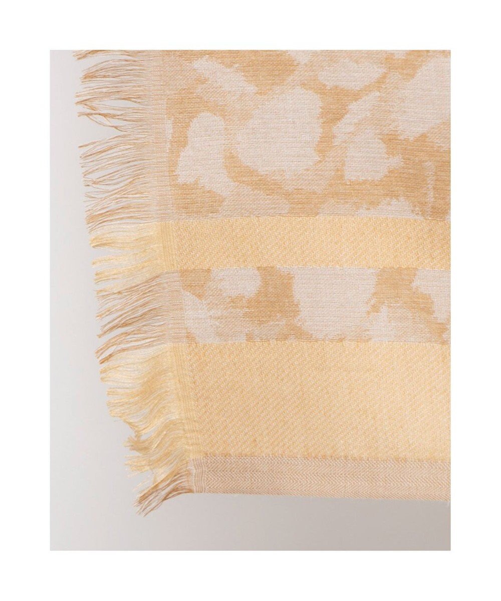 UNBILLION カシュネ cache nez / ライン入アニマル柄ジャカードストール 