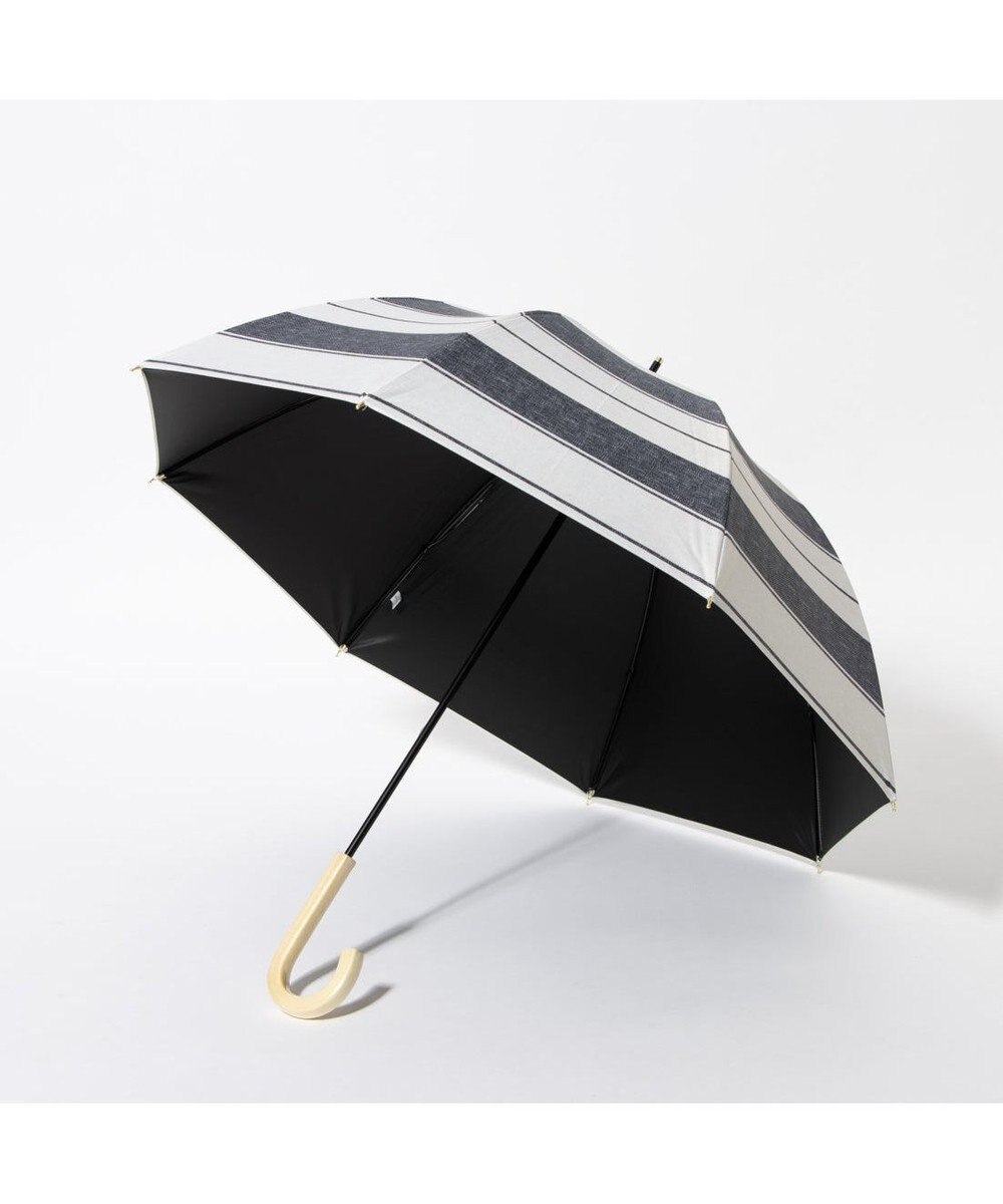 UNBILLION cache nez / 麻調ボーダーバルーンショートパラソル 