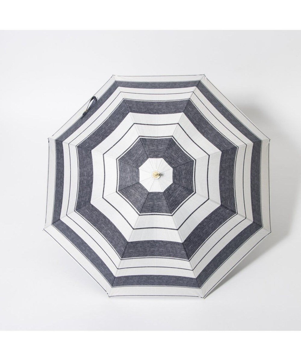 UNBILLION cache nez / 麻調ボーダーバルーンショートパラソル 