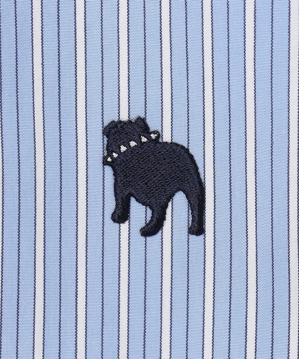 J.PRESS MEN 【WEB限定】ポプリンストライプ バックブルバンドカラーシャツ 