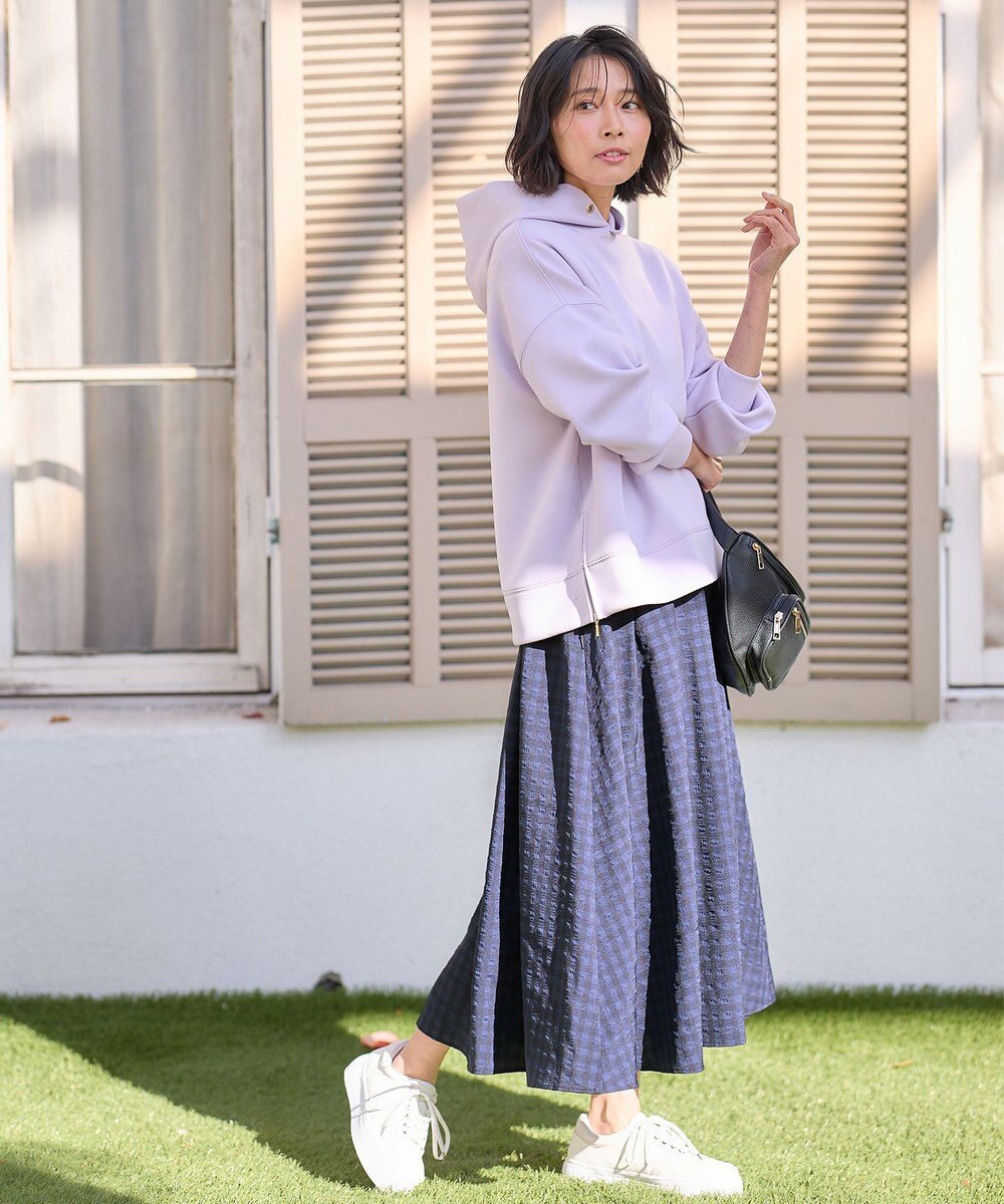 ANY 【ウエストゴム】ギンガムフレアスカート 