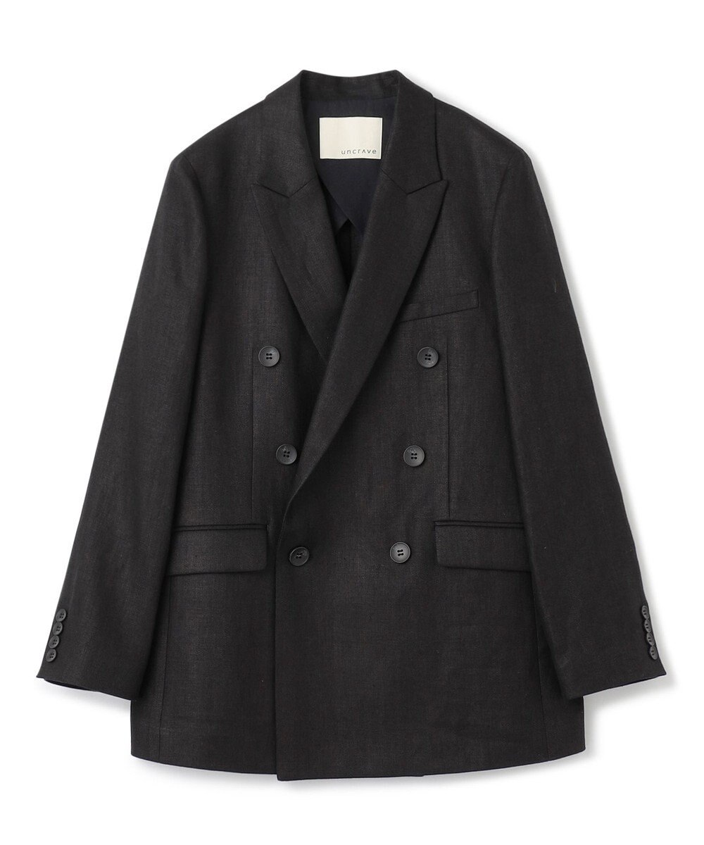 uncrave ヘリンボーン リネン ジャケット（uncrave WHITE） 