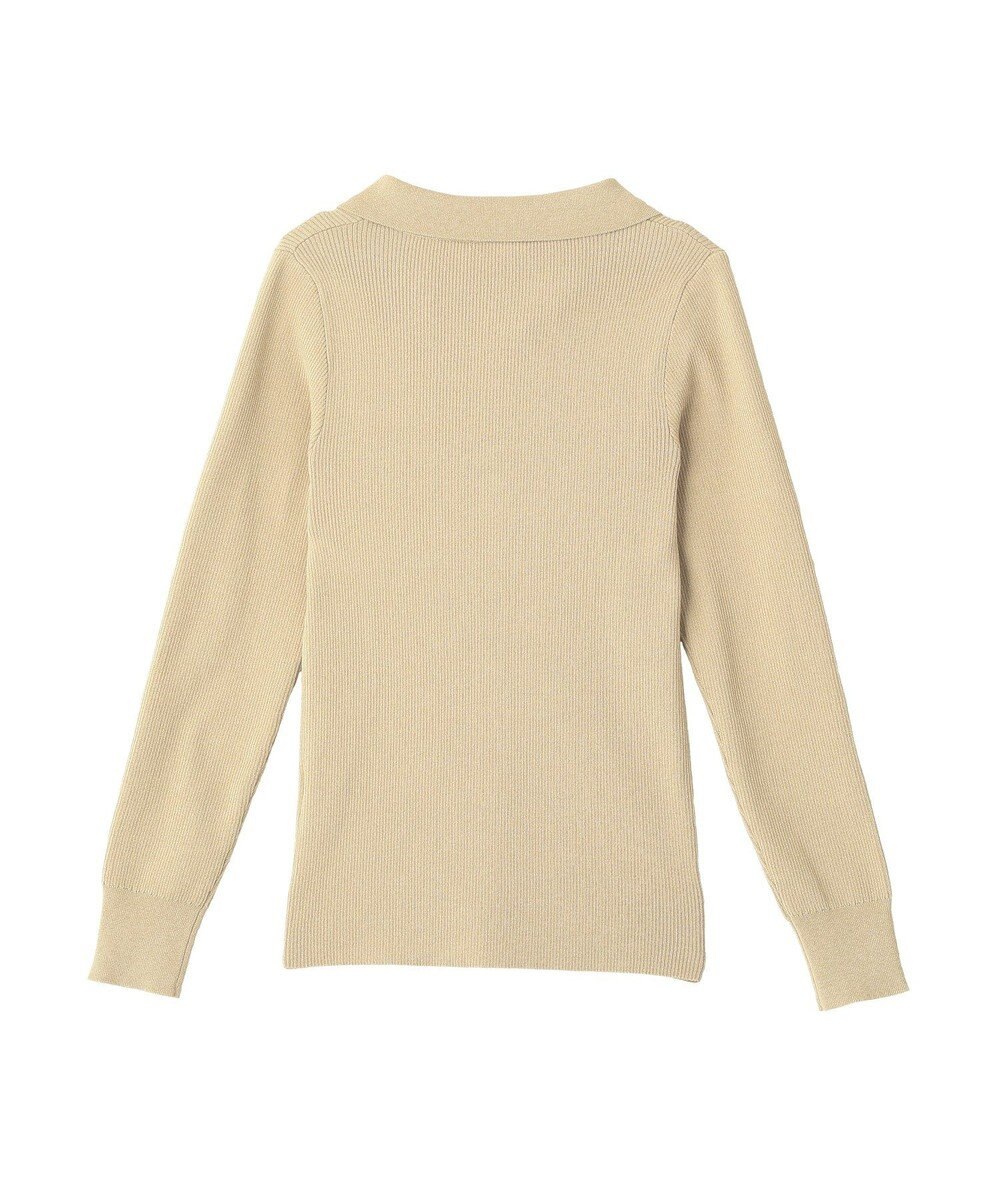 CRAFT STANDARD BOUTIQUE 襟付きコンパクトリブニットカーディガン 