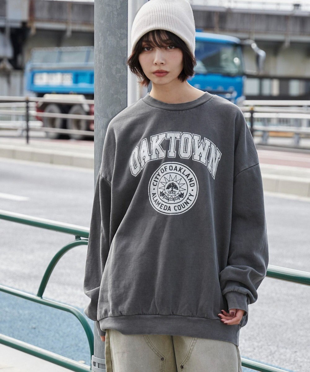 WEGO 【ユニセックス着用ITEM】ピグメントグラフィックプルオーバー 