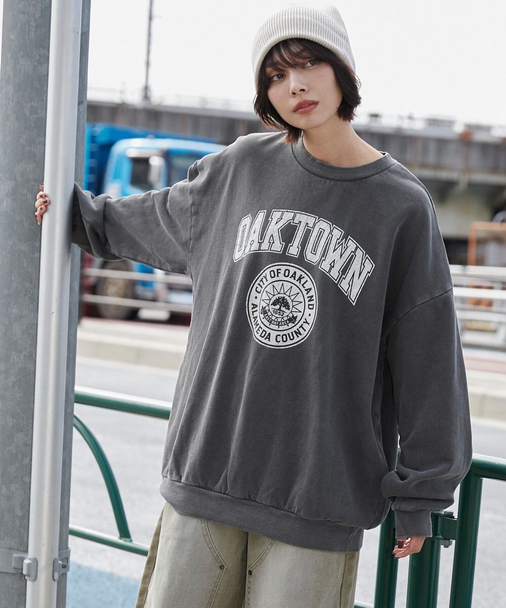 WEGO 【ユニセックス着用ITEM】ピグメントグラフィックプルオーバー 