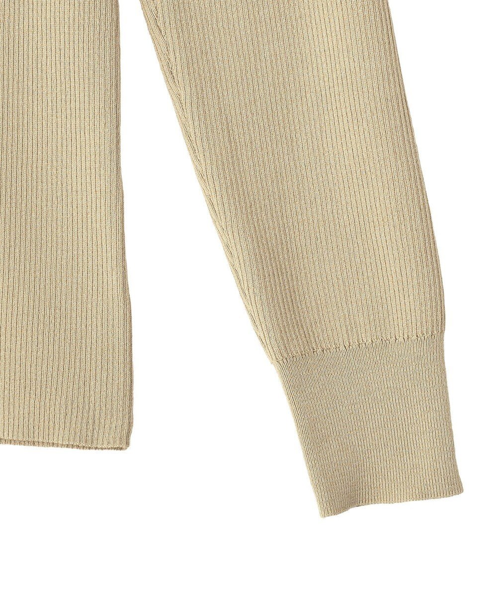 CRAFT STANDARD BOUTIQUE 襟付きコンパクトリブニットカーディガン 