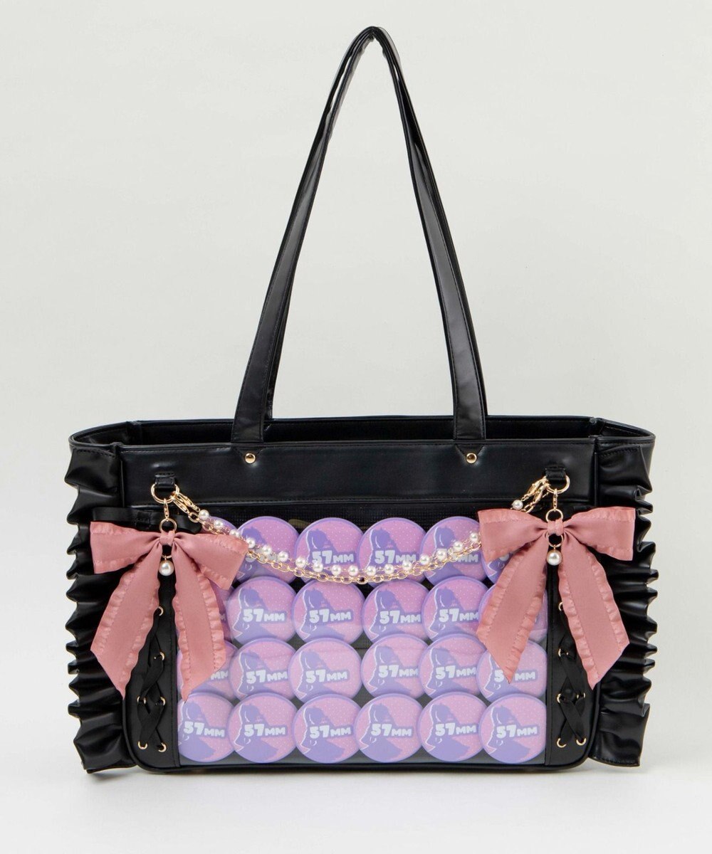 WEGO 【痛バ＆推し活グッズ】きらめきレースアップフリル痛バッグ 