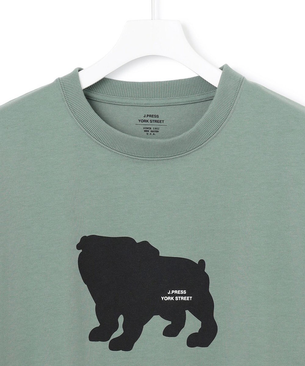 J.PRESS YORK STREET 【UNISEX】ブルドックプリントリブ Tシャツ 