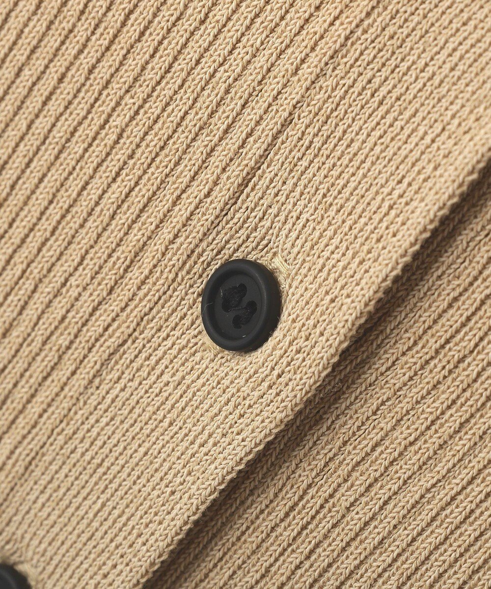 CRAFT STANDARD BOUTIQUE 襟付きコンパクトリブニットカーディガン 