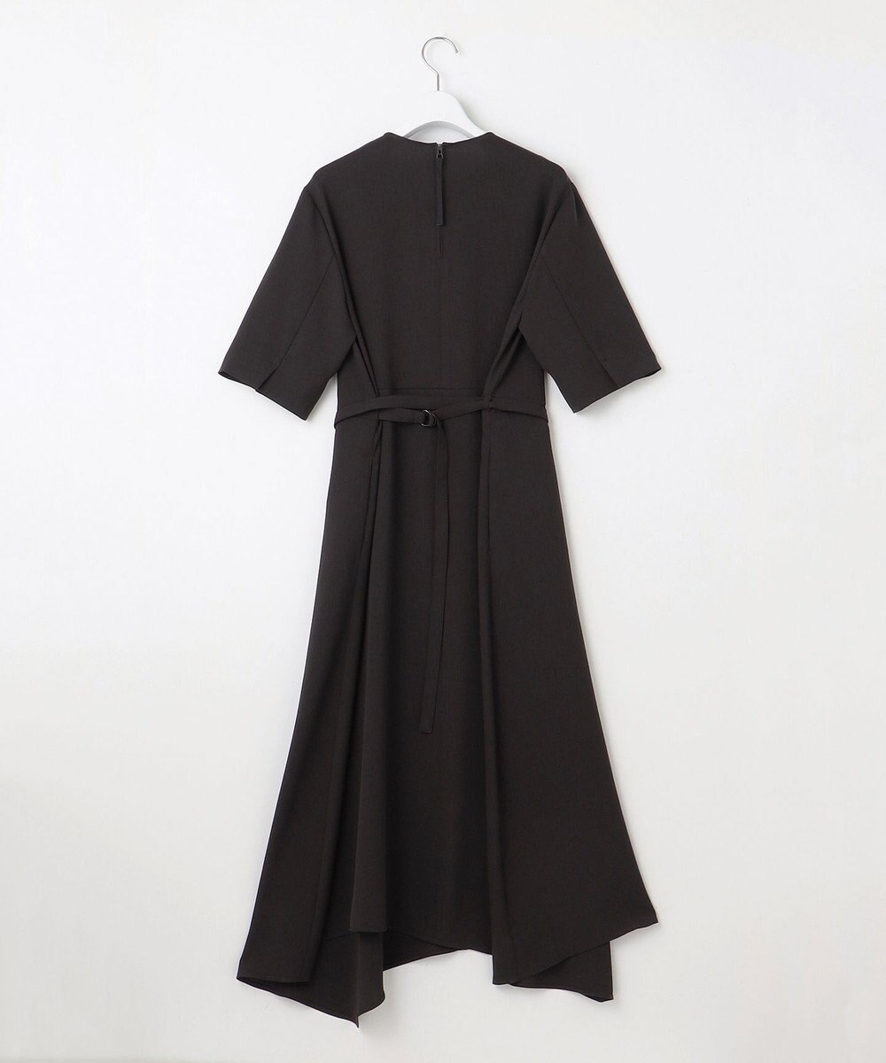 23区 【撥水加工/洗える】キューティクルストレッチツイル イレギュラーヘム ワンピース 