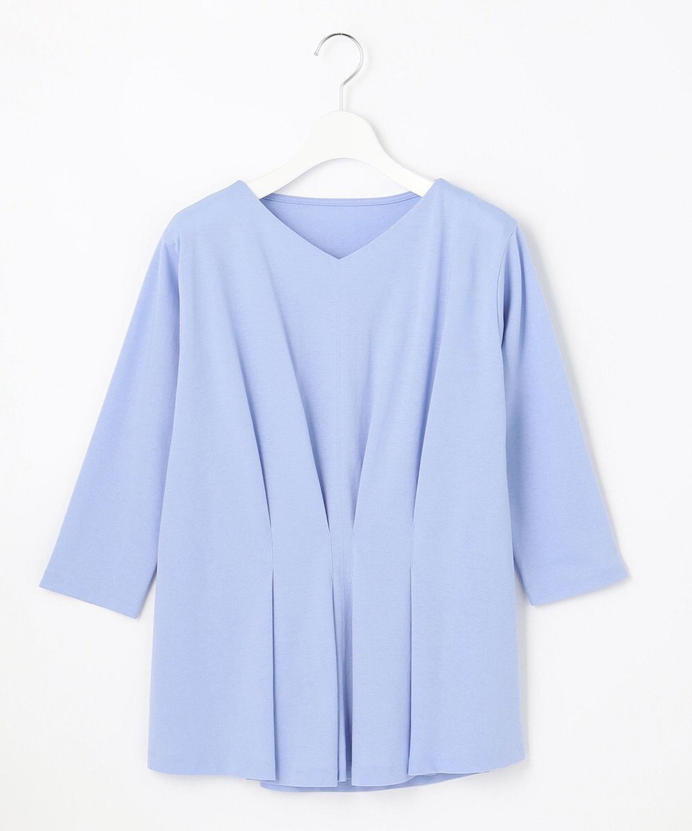 自由区 L 【放湿性/保湿性】イージートップス タックディテール カットソー 