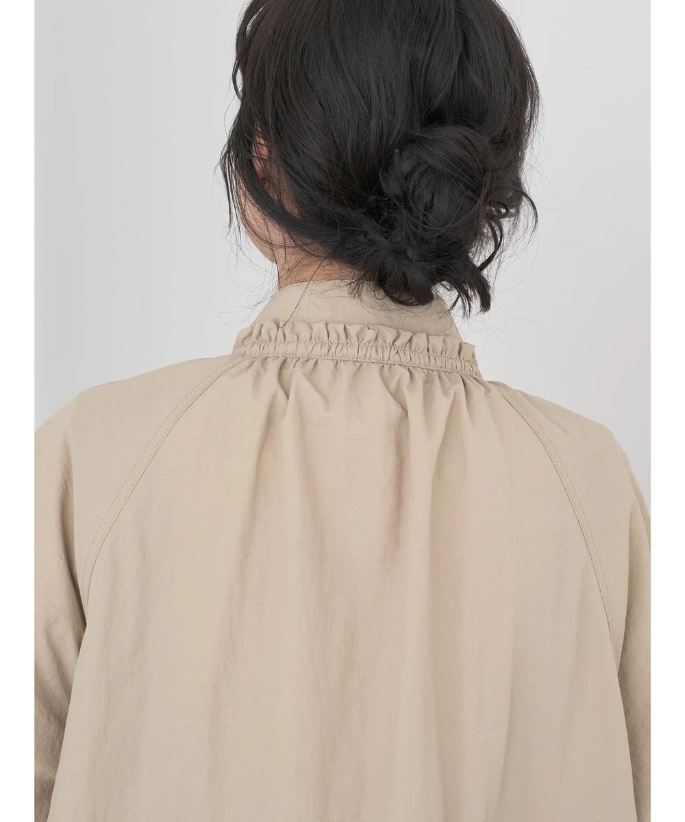 earth music&ecology スタンドフリルミリタリーブルゾン 