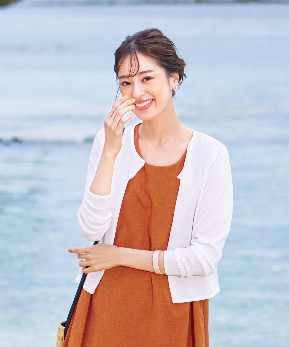 Tiaclasse 【洗える】長袖サマーニットカーディガン 