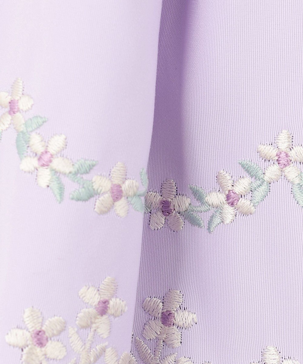 組曲 KIDS 【110-140cm】グログランアーチフラワー刺繍 ワンピース 