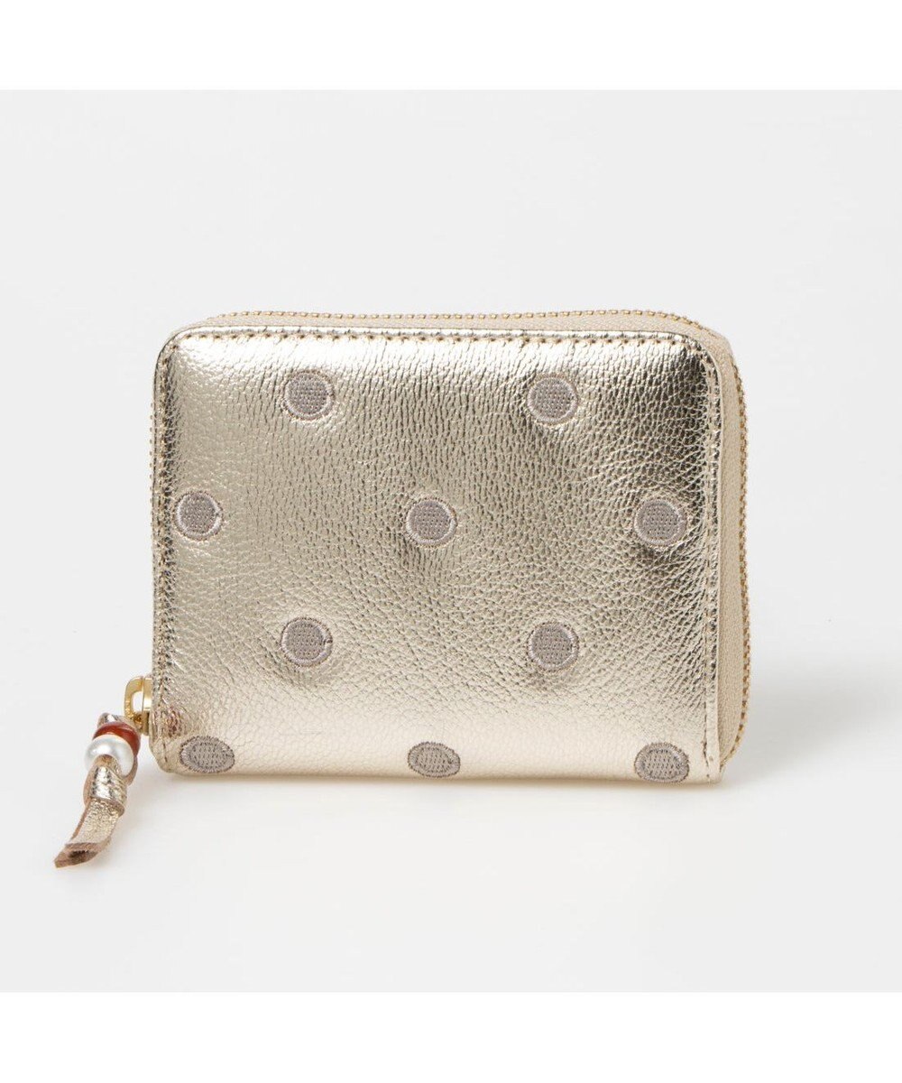 UNBILLION ペルケ perche / ドット刺繍ラウンドパームフィットウォレット 