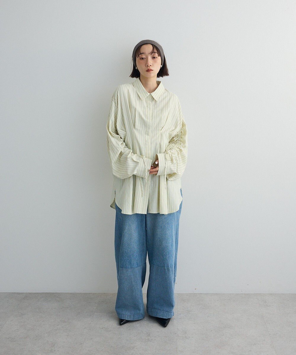 Green Parks ドロストシャーリングウエストタックシャツ 