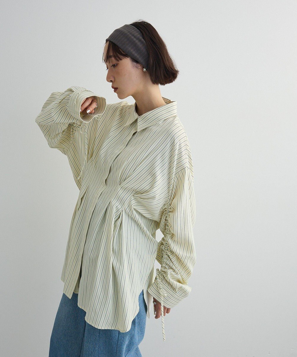 Green Parks ドロストシャーリングウエストタックシャツ 