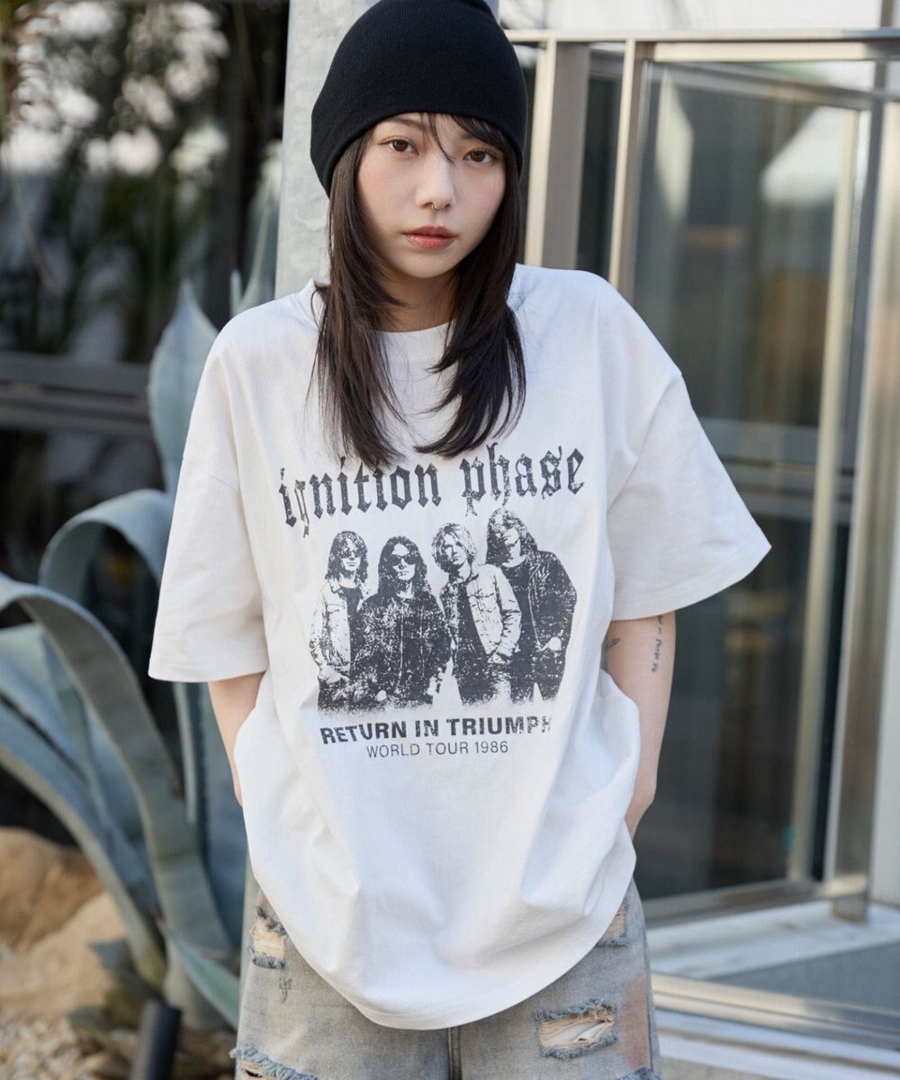 WEGO ヴィンテージウォッシュグラフィックBIGT 