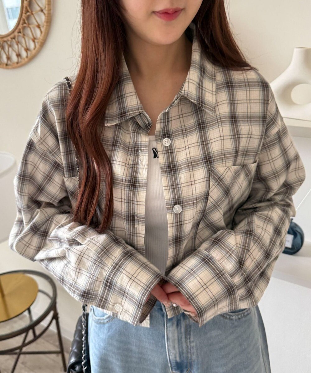 WEGO チェックショートシャツ 