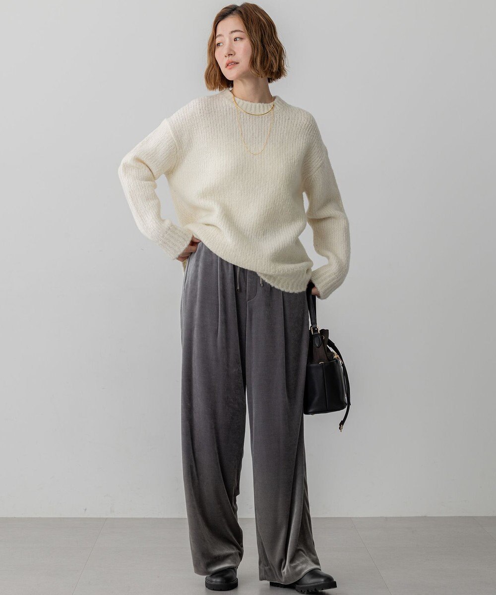 23区 【GOLD LABEL】プレミアムベロア ドロスト ワイドパンツ 