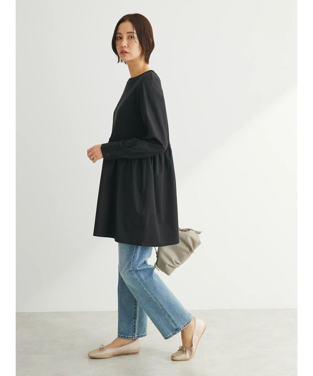 Green Parks リブドッキングカットソーボリュームチュニック 