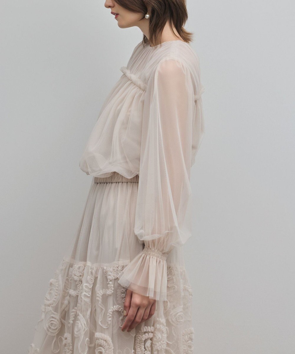 GRACE CONTINENTAL チュールタイブラウス 