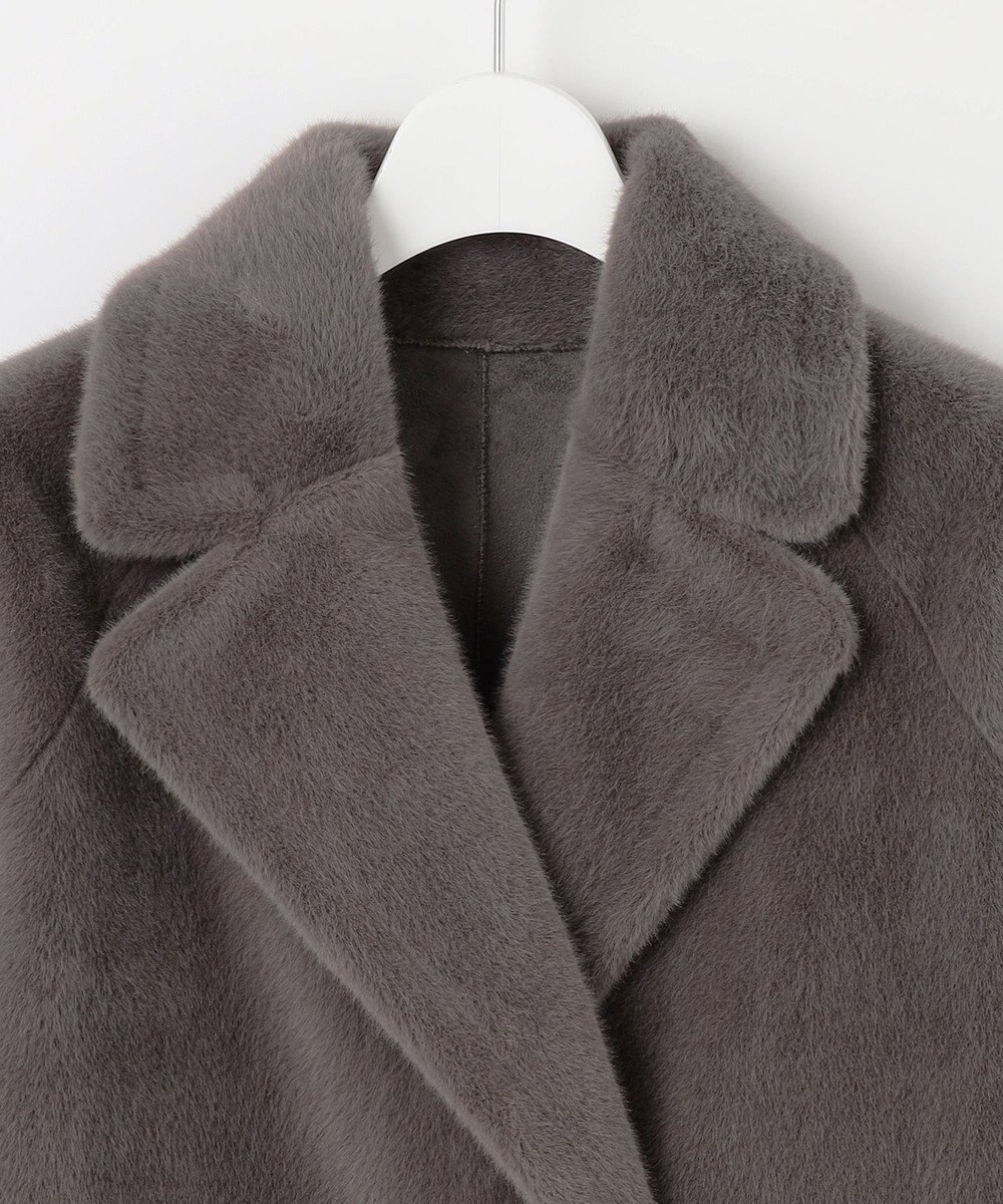 自由区 エコミンクショート コート 