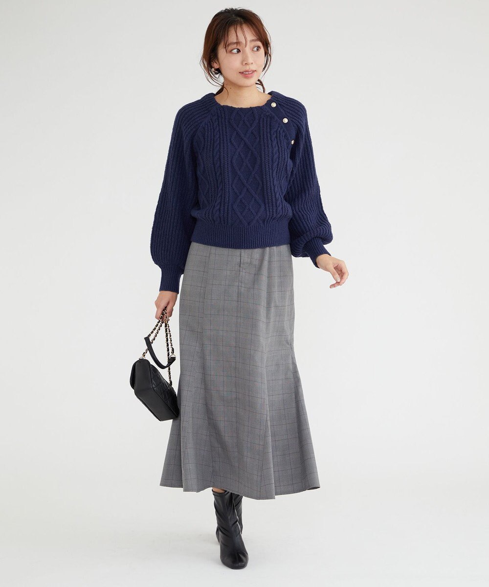 Feroux 【古畑星夏さん着用・洗える】サイドリブマーメイド スカート 