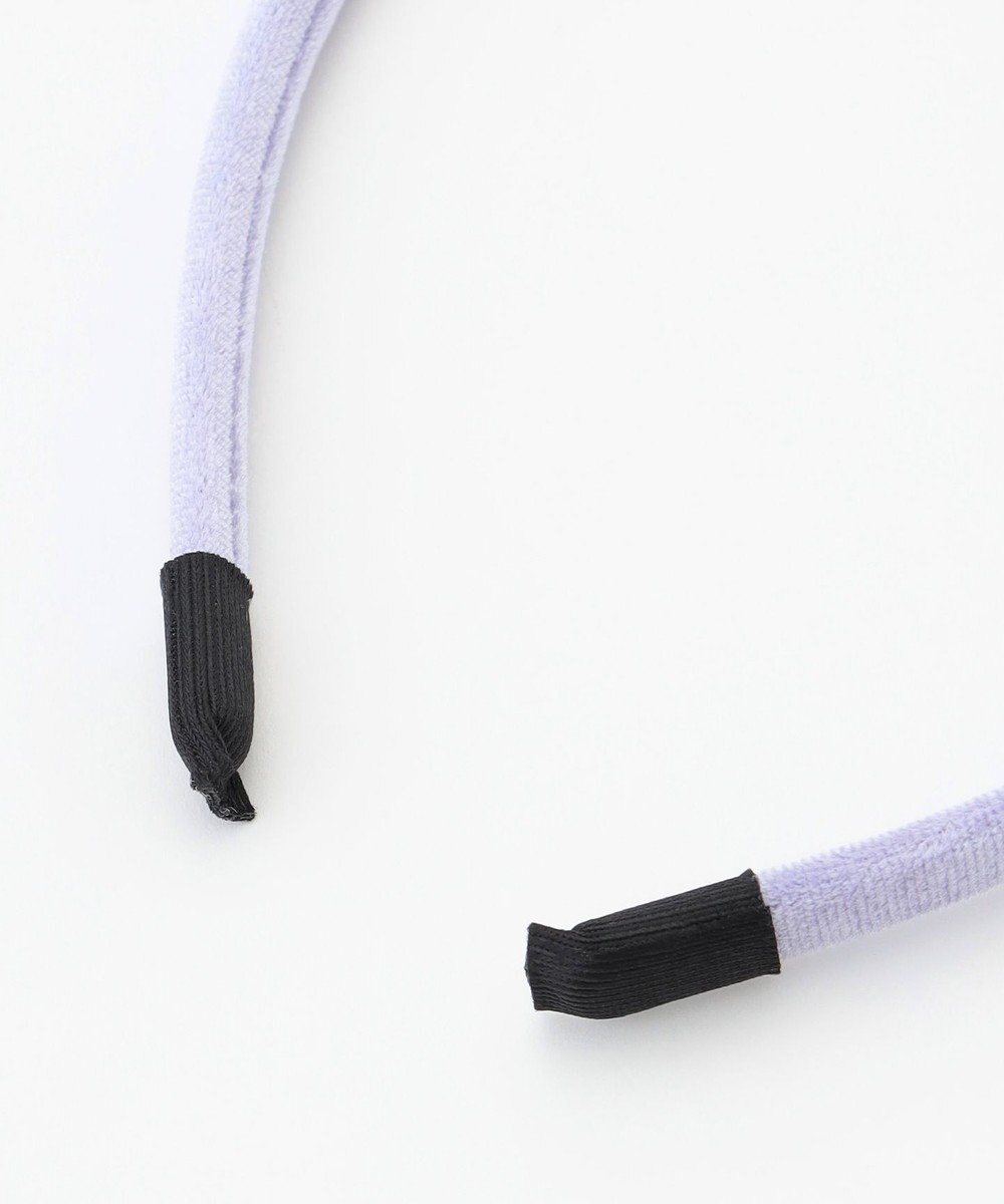 ANY KIDS ビジュー付き ベロアリボンカチューシャ 