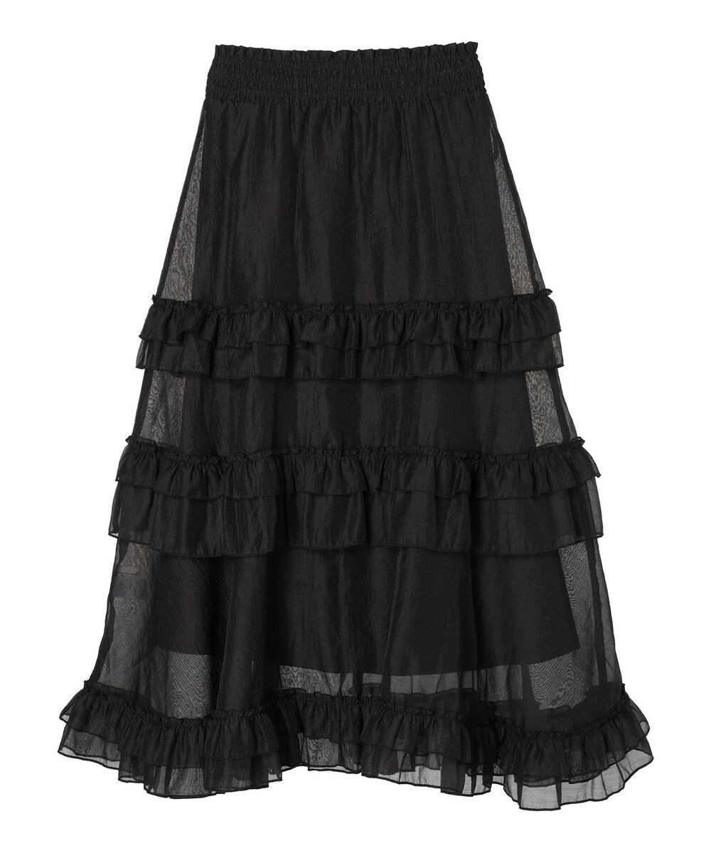 Green Parks ・ＥＬＥＮＣＡＲＥ　ＤＵＥ　シアーフリルティアードスカート 