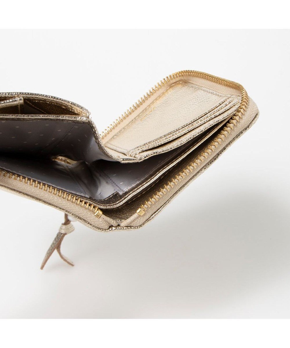 UNBILLION ペルケ perche / ドット刺繍ラウンドパームフィットウォレット 