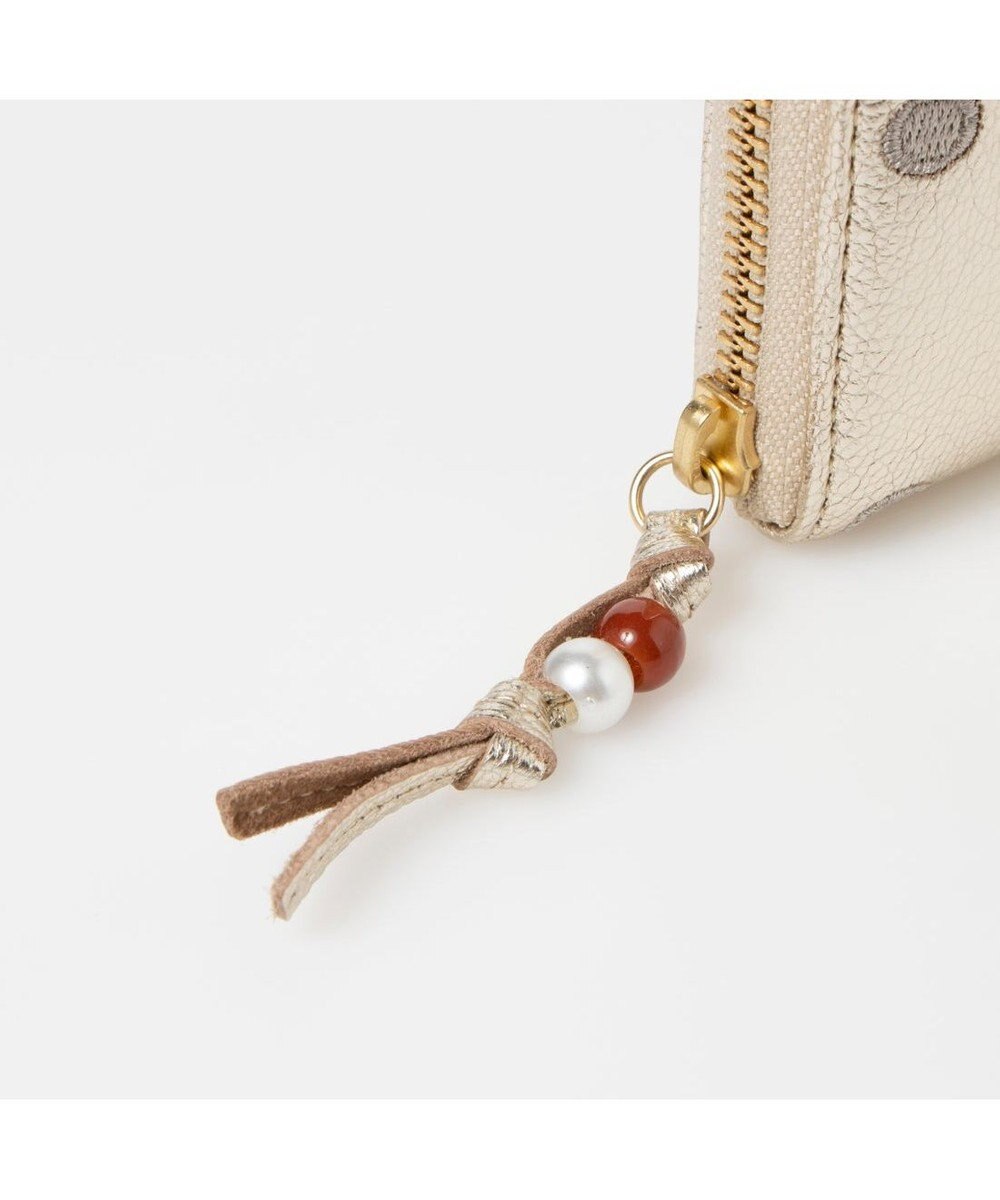 UNBILLION ペルケ perche / ドット刺繍ラウンドパームフィットウォレット 